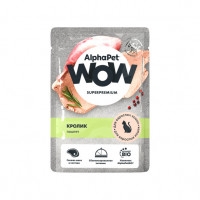 AlphaPet WOW, влажный корм д/кошек паштет (кролик)